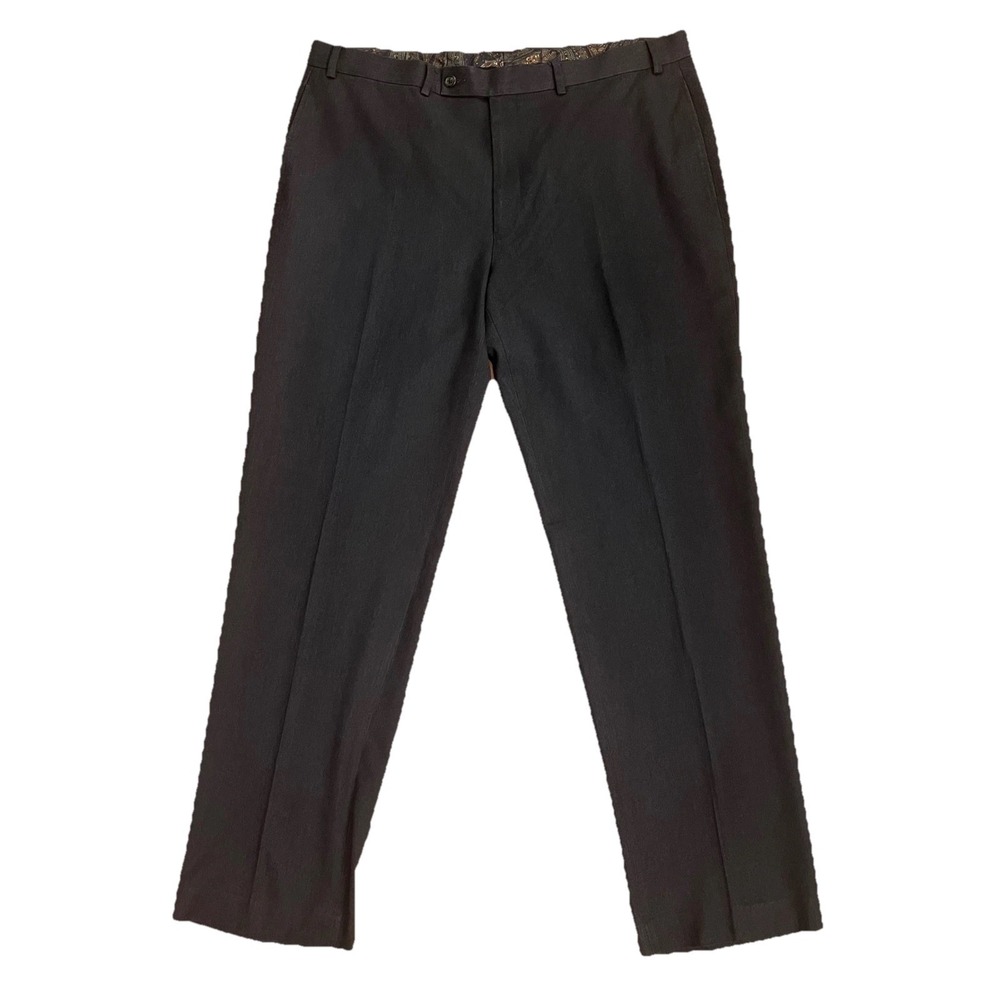 Lauren Ralph Lauren Dress Pants Mens 38x32 Black Flat Front Polyester‎ Rayon